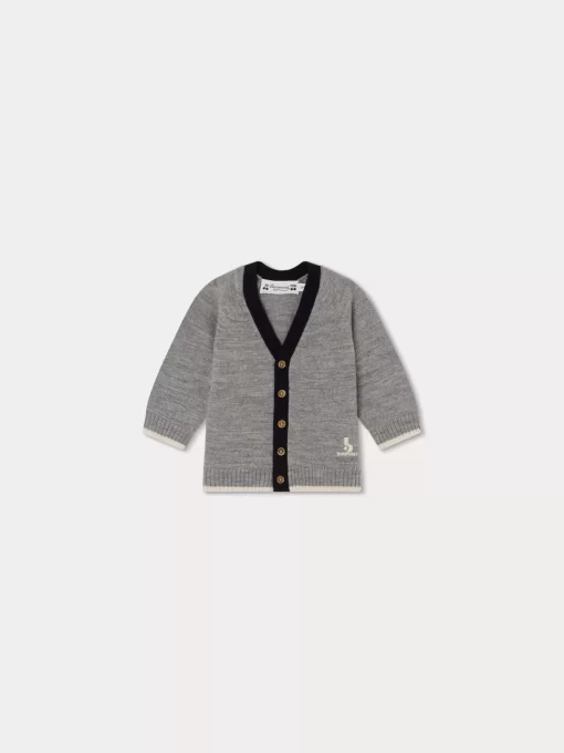 Newborn & Baby Bonpoint Sweaters And Cardigans | Teotim Cardigan Medium Heathered Gray