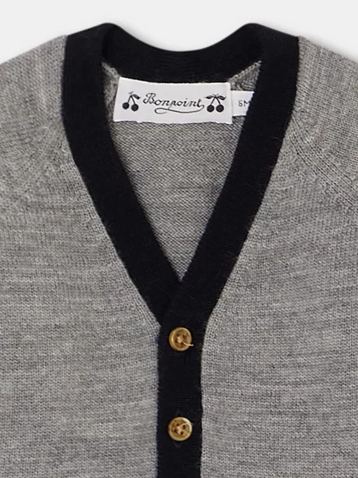 Newborn & Baby Bonpoint Sweaters And Cardigans | Teotim Cardigan Medium Heathered Gray