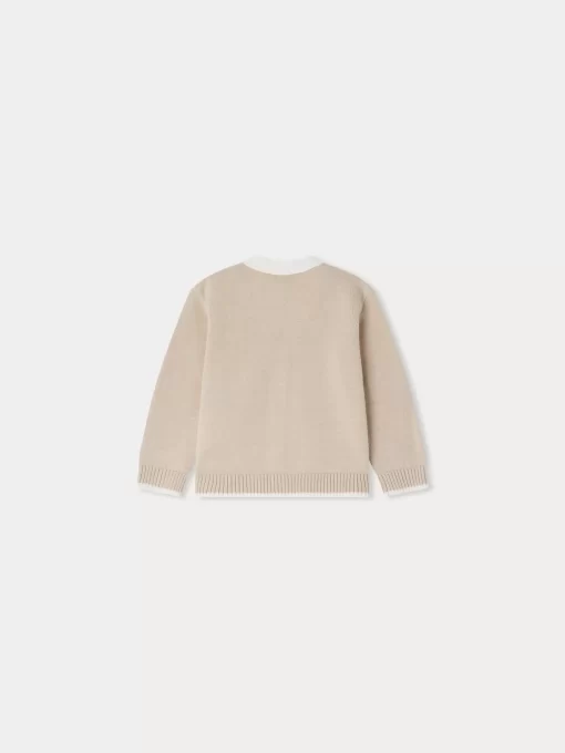Newborn & Baby Bonpoint Sweaters And Cardigans | Teotim Cardigan Sand Stripes