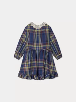 Child Bonpoint Dresses | Thays Dress Navy Tartan