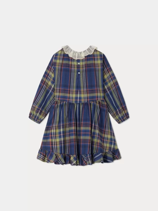 Child Bonpoint Dresses | Thays Dress Navy Tartan