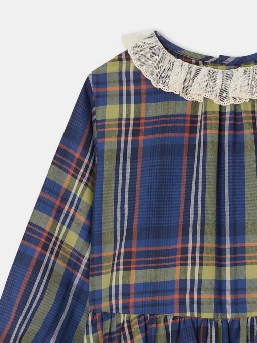 Child Bonpoint Dresses | Thays Dress Navy Tartan
