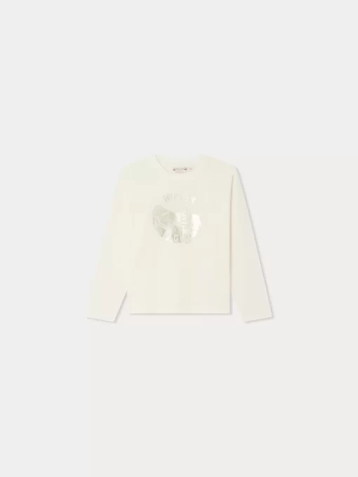 Child Bonpoint Tops | Theia Long-Sleeved T-Shirt White Milk
