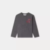 Child Bonpoint Tops | Theia T-Shirt Dark Mottled Grey