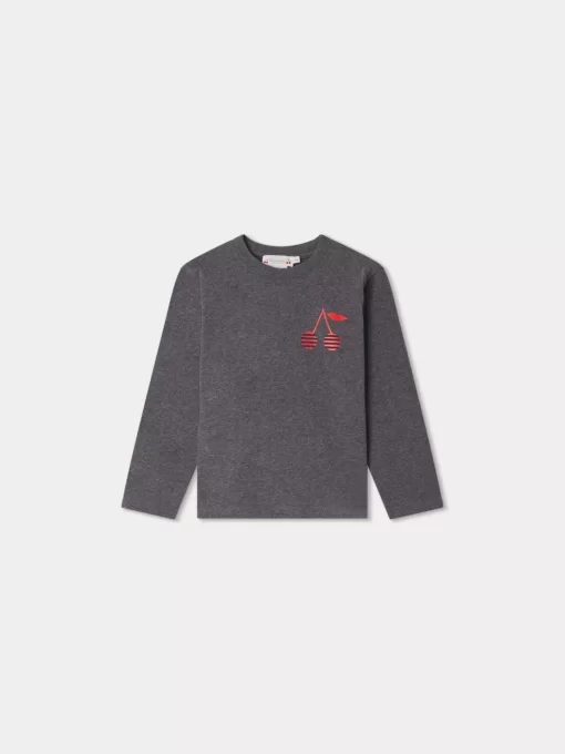 Child Bonpoint Tops | Theia T-Shirt Dark Mottled Grey