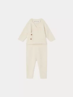 Newborn & Baby Bonpoint Sets And Jumpsuits | Theva Set Milk White