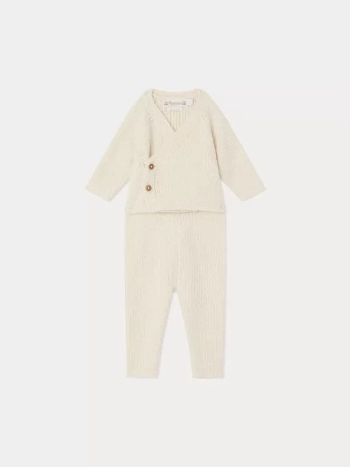 Newborn & Baby Bonpoint Sets And Jumpsuits | Theva Set Milk White