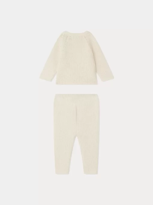 Newborn & Baby Bonpoint Sets And Jumpsuits | Theva Set Milk White