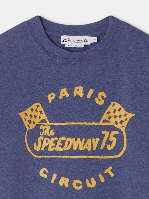 Child Bonpoint Tops | Thibald T-Shirt Storm Blue