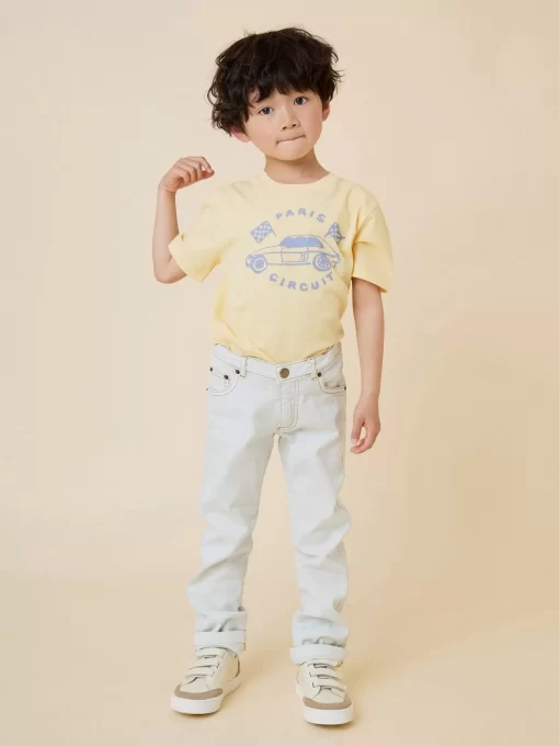 Child Bonpoint Tops | Thibald T-Shirt Vanilla