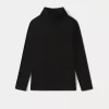 Child Bonpoint Tops | Thin Turtleneck Sweater Black