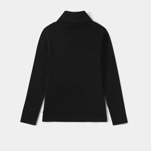 Child Bonpoint Tops | Thin Turtleneck Sweater Black