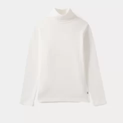 Child Bonpoint Tops | Thin Turtleneck Sweater Milk White