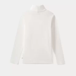 Child Bonpoint Tops | Thin Turtleneck Sweater Milk White