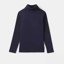 Child Bonpoint Tops | Thin Turtleneck Sweater Navy
