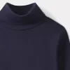 Child Bonpoint Tops | Thin Turtleneck Sweater Navy