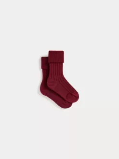 Child Bonpoint Socks And Underwear | Thorild Ribbed Socks Plum