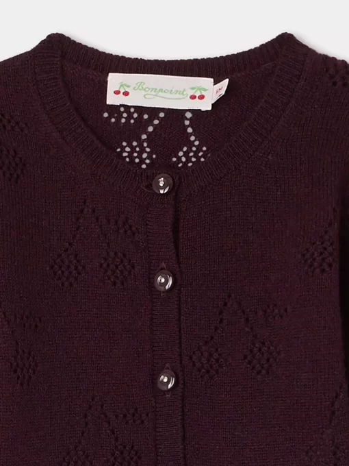 Newborn & Baby Bonpoint Sweaters And Cardigans | Tibile Cardigan Grape