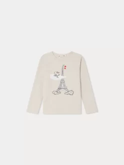 Child Bonpoint Tops | Tidjiane Long-Sleeved T-Shirt Heathered Gray