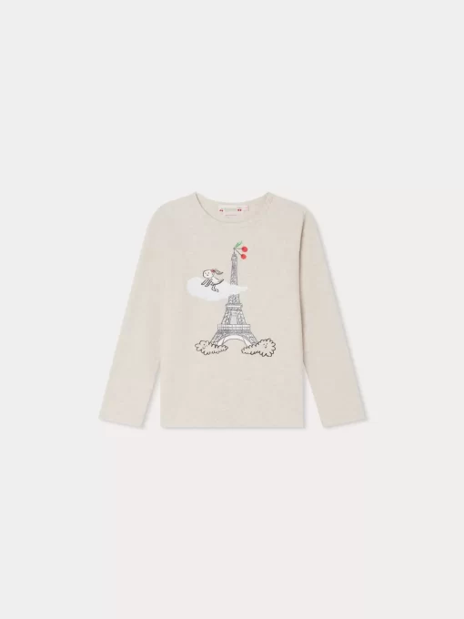 Child Bonpoint Tops | Tidjiane Long-Sleeved T-Shirt Heathered Gray