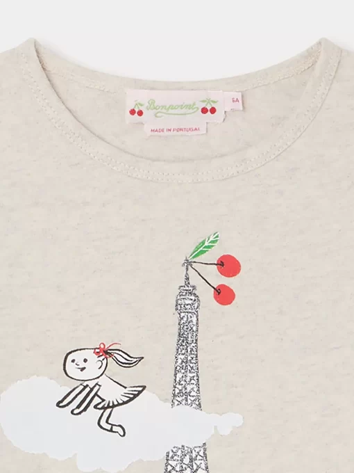 Child Bonpoint Tops | Tidjiane Long-Sleeved T-Shirt Heathered Gray