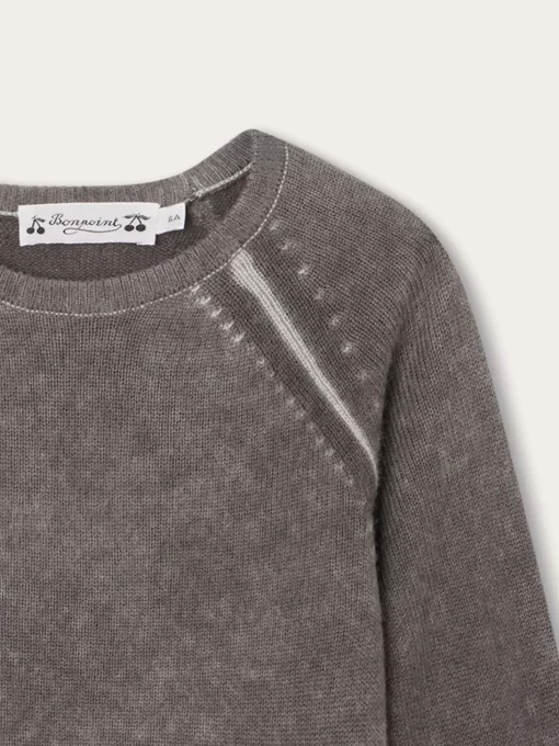Child Bonpoint Cardigans And Sweaters | Tiego Sweater Mauve Gray
