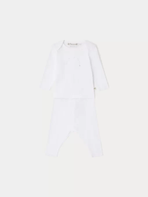 Newborn & Baby Bonpoint Sets And Jumpsuits | Timi Clothing Set White