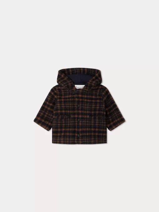 Newborn & Baby Bonpoint Outerwear | Timo Coat Navy Checked