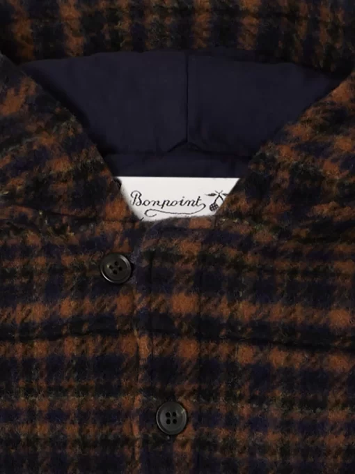 Newborn & Baby Bonpoint Outerwear | Timo Coat Navy Checked