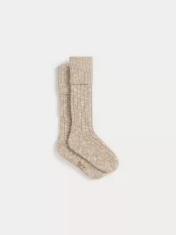 Child Bonpoint Socks And Underwear | Tocks Socks Flecked Alabaster White