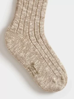 Child Bonpoint Socks And Underwear | Tocks Socks Flecked Alabaster White