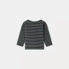 Newborn & Baby Bonpoint Tops | Tourbillon Striped Top Celadon Green Stripes