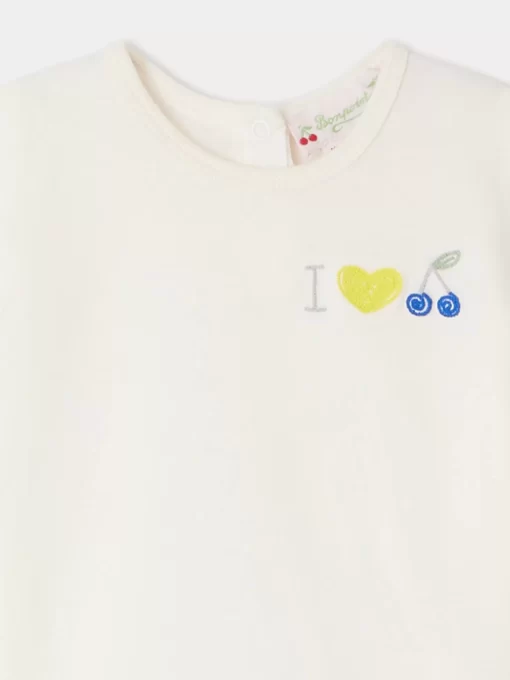 Newborn & Baby Bonpoint Tops | T-Shirt Cira Blanc Lait