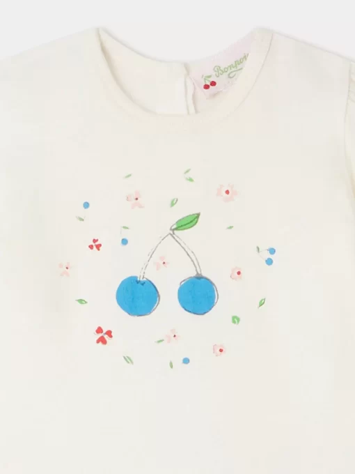 Newborn & Baby Bonpoint Tops | T-Shirt Cira Blanc Lait