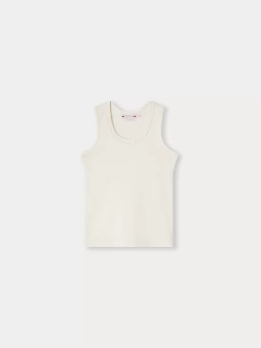 Child Bonpoint Tops | T-Shirt Coline Blanc Lait