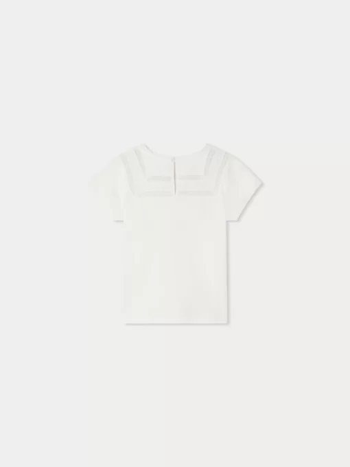 Child Bonpoint Tops | T-Shirt Fina Blanc Lait