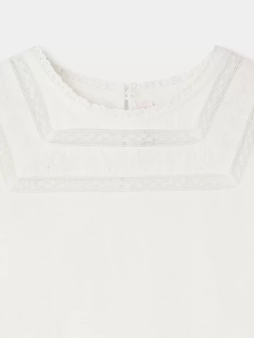 Child Bonpoint Tops | T-Shirt Fina Blanc Lait