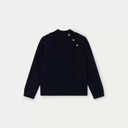 Child Bonpoint Cardigans And Sweaters | Tyoto Sweater Navy