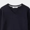 Child Bonpoint Cardigans And Sweaters | V-Neck Sweater For Boys Navy